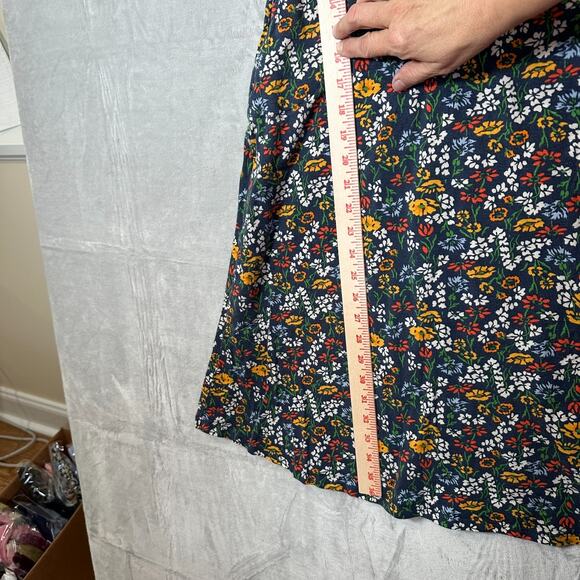 Toad And Co Rosemarie Dress Blue Floral Sz S Sustainable Responsible Organic - Picture 5 of 8